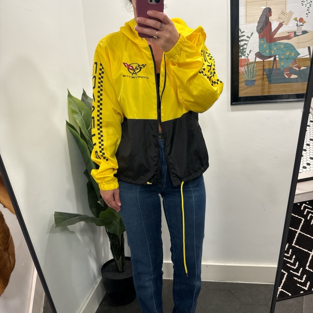 Yellow and Black Corvette Windbreaker Jacket